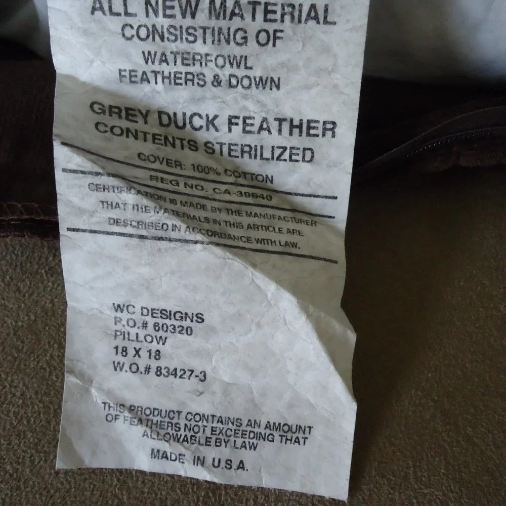 Noble Excellence Throw Pillow Corduroy 18